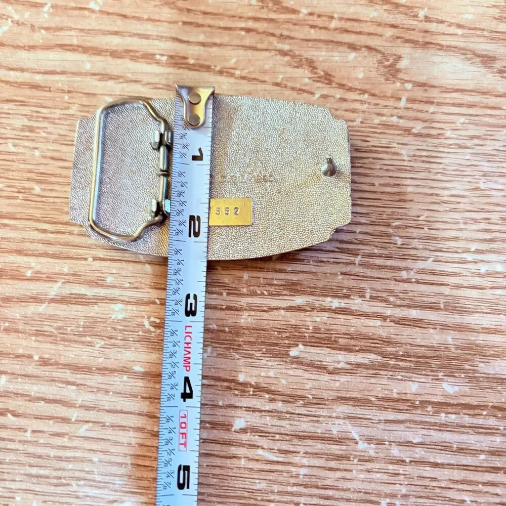 World War II Belt Buckle 1941-1945 Remembered Back is Numbered Silver Tone